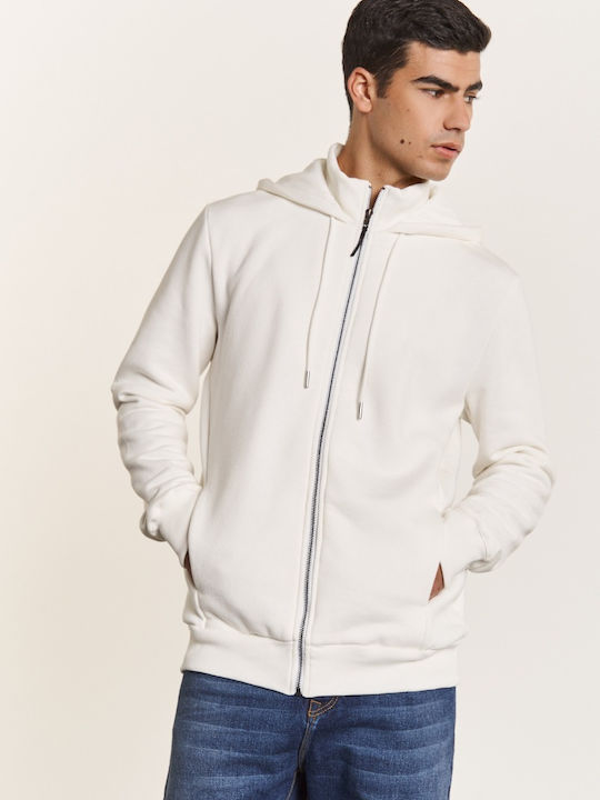 Edward Jeans Men's Hooded Sweatshirt White