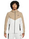 Tech Fleece Cardigan With Hood White
