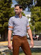 Long Sleeve Shirt Regular Fit Checked Blue/Tan