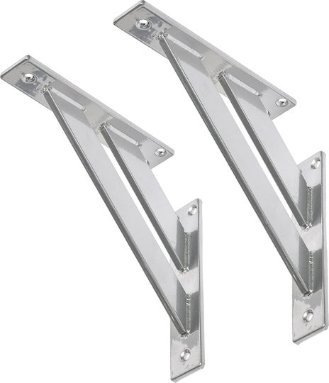 ML-Design Regalhalterungen Aluminium in Blau Farbe 240x240mm 2Stück 490009826