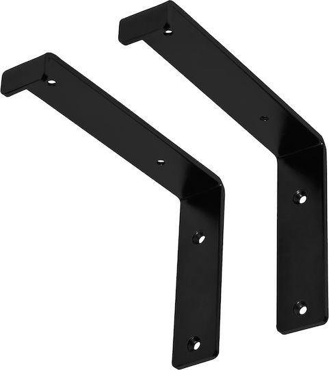 ML-Design Heavy-Duty Metallic Corner Shelf Blue 200x40mm 2pcs 490008778