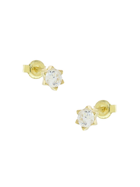 Earrings made of Gold 14K with Stones