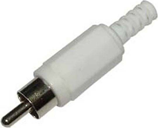 Plug RCA male 10pcs Silver (01.099.0135)