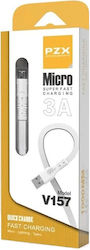 PZX 698 Regular USB 2.0 σε micro USB 1m Λευκό