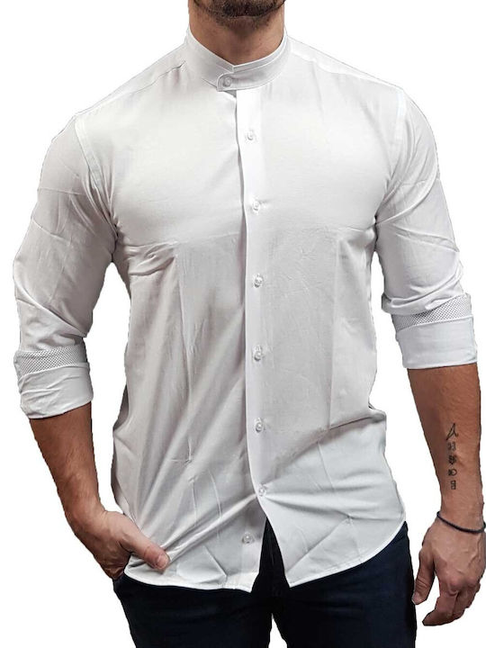 Dash&Dot Men's Shirt Long Sleeve White