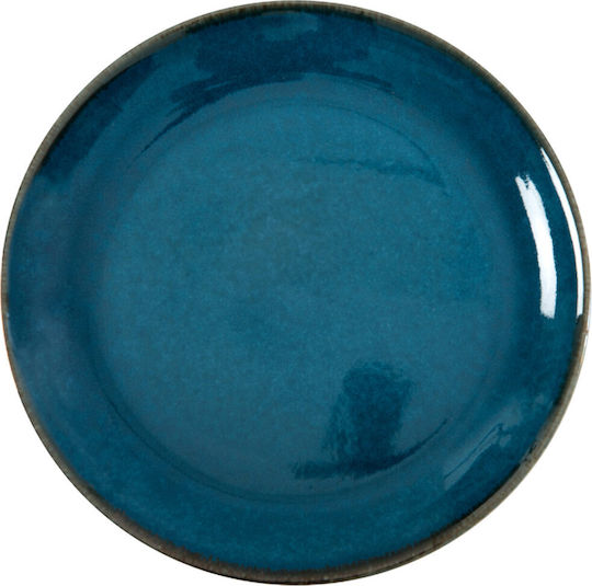 Porline Porselen Plate Shallow made of Porcelain Blue with Diameter 27cm