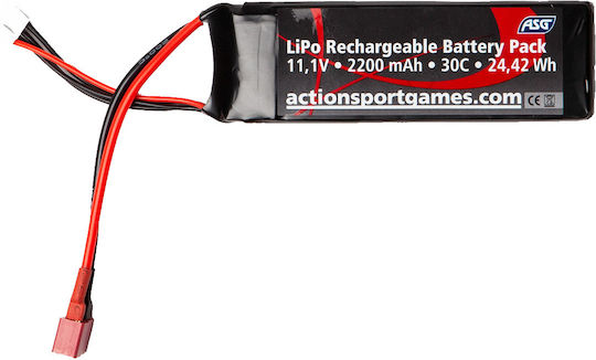 Asg Baterie Li-Po 11.1V 2200mAh 30C 3S T-Plug pentru Vehicul RC 2 Bucăți