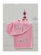 24home.gr Set of baby towels 2pcs Pink