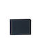 Lavor Men's Leather Card Wallet with RFID Blue