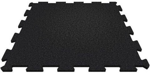 Tiguar Rubber Gym Floor Puzzle Mat Black 98x98x1cm