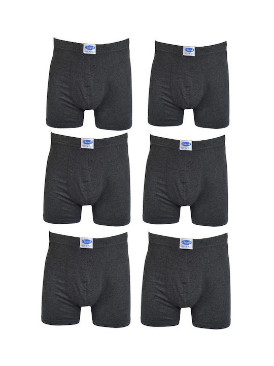 Onurel Herren Boxershorts Anthracite mit Mustern 6Packung