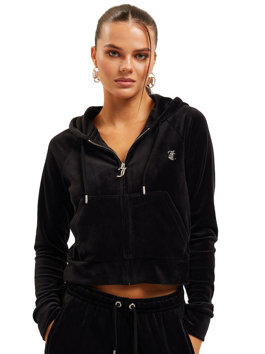 Juicy Couture Jachetă hanorac pentru femei Catifea Cu glugă
