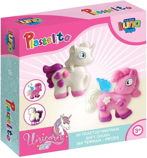 Luna Plasticine Unicorn Playset for 3+ Years 3 Pieces