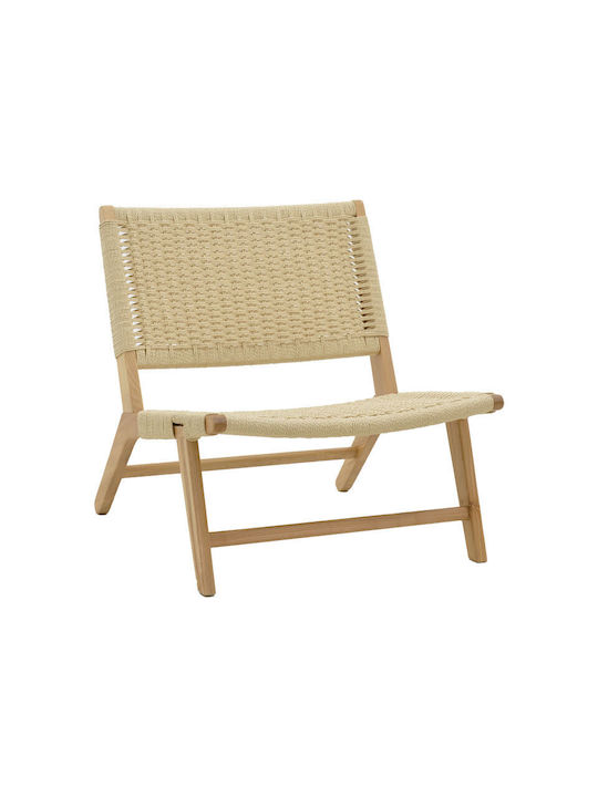 Rattan Outdoor Armchair Φυσικό 68x69x74cm