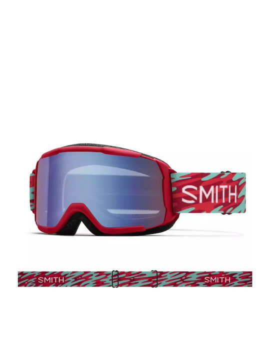Smith Daredevil Μάσκα Σκι & Snowboard Ενηλίκων Κόκκινη με Φακό σε Κόκκινο Χρώμα