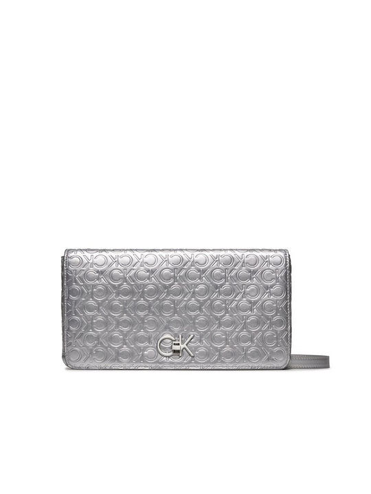 Calvin Klein Damen Tasche Crossbody Silber