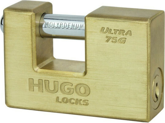 Hugo Locks Ultra Ορειχάλκινο Λουκέτο Τάκου με Κλειδί 75mm