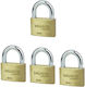 Hugo Locks Br50 Λουκέτο Πέταλο με Κλειδί 4τμχ