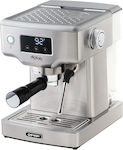 Gruppe EM3207 Αυτόματη Μηχανή Espresso 1465W Πίεσης 19bar Ασημί
