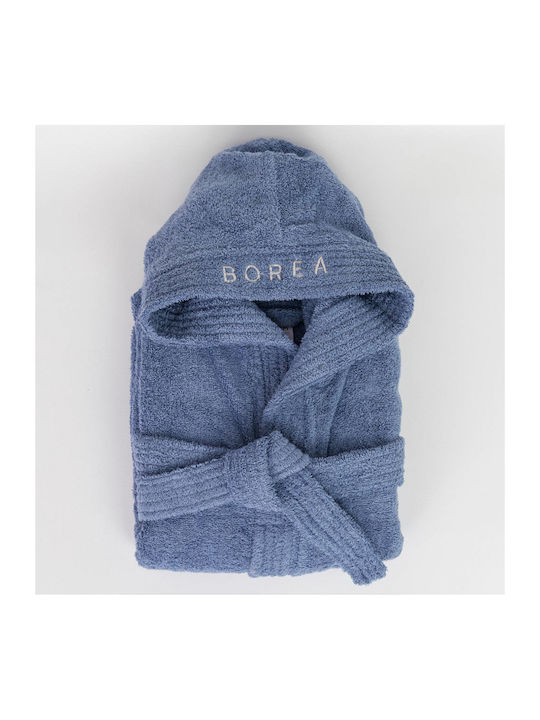 Borea Kids Hooded Bathrobe Blue