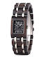 Bobo Bird Дамски Кварцов Часовник с Кафява Дървена Верижка