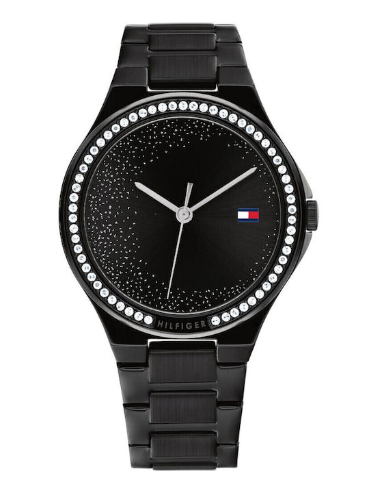 Tommy Hilfiger Juliette Γυναικείο Ρολόι 40mm Χρονογράφος Μπαταρίας με Μαύρο Μεταλλικό Μπρασελέ