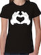 Mickey Heart T-shirt Черна Памучна