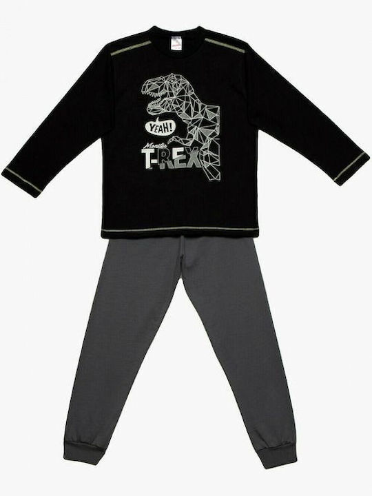 Minerva Kids Pyjamas Winter Cotton BLACK