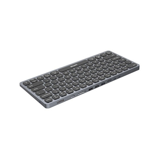 Unitek D1092A Keyboard USB-C Docking Station με DisplayPort 4K PD Ethernet Γκρι