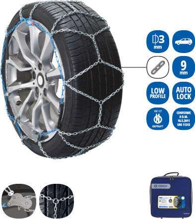 Veriga Compact Pro 9 Schneeketten Dicke 9mm PKW 2Stück