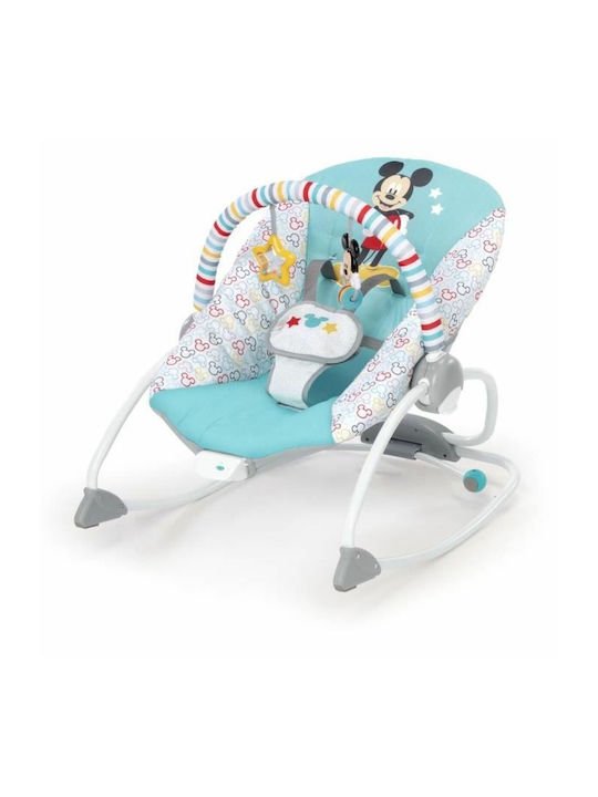 Bright Starts Manual Relax Bebeluș Mickey Mouse cu Vibrații Albastru pentru Copil până la 18kg