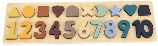 Ξύλινο Παιδικό Puzzle Σφηνώματα Numbers & Shapes 20pcs Magni