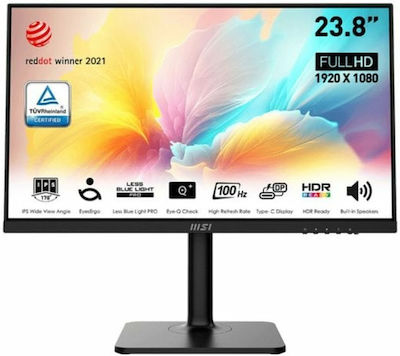 MSI MODERN IPS Monitor 23.8" FHD 1920x1080 με Χρόνο Απόκρισης 4ms GTG