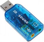 Converter USB-A male to 3.5mm 2x female (5037)