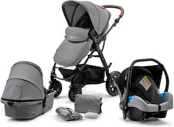 Kinderkraft Trio Moov Ct 3 in 1 Baby Stroller Suitable for 6+ Months Gray