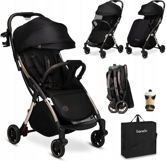 Lionelo Julie One Baby Stroller Suitable for Newborn Black Gold 6.65kg