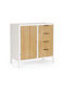 Bufet Charley din Lemn White/Natural 80x40x82cm
