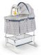 Milly Mally Cradle with Mattress and Wheels Gray