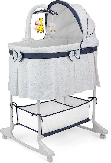 Milly Mally Cradle with Mattress and Wheels Gray