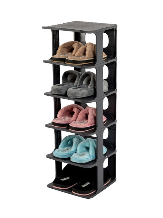 Plastic Shoe Organizer Gray 80x25x28cm