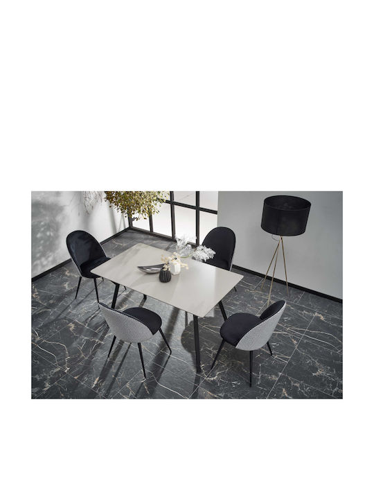 Balrog 2 Tisch Speisesaal Holz Light Grey/Black 140x80x77cm