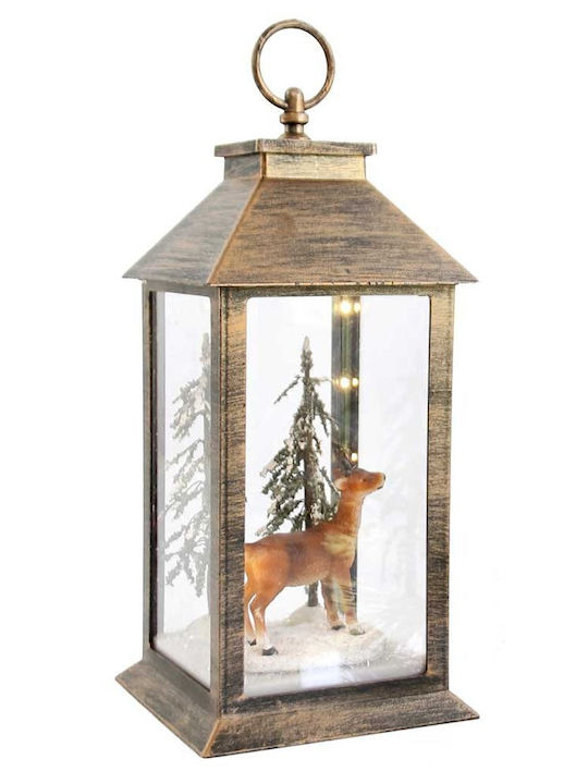 Eurolamp Christmas Wood Beige Battery Lantern 33x14cm