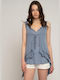 E-shopping Avenue Women's Blouse Sleeveless Blue