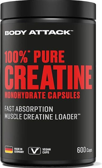 Body Attack 100% Pure Creatine 800mg 600 caps