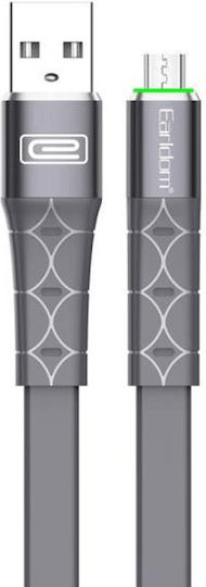Earldom EC-081M 1m Flat USB 2.0 to micro USB Cable Gray