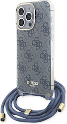 Guess Back Cover Πλαστικό με Λουράκι Μπλε (iPho...