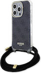 Guess Plastic Back Cover with Strap Black (iPhone 15 Pro Max)