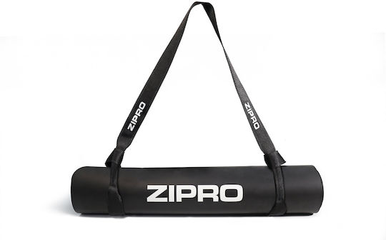 Zipro Exercise Mat Black with Carry Strap (183x61x0.6cm)