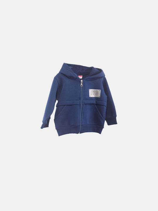 Joyce Kids Sweatshirt Cardigan with Hood Blue