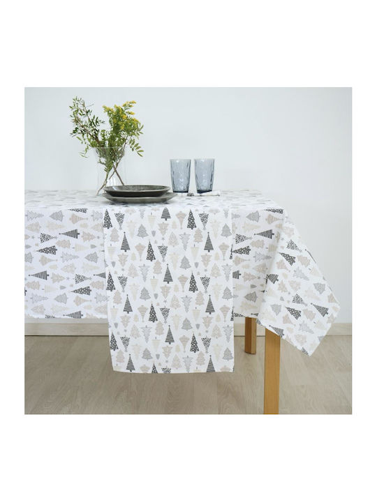 Dimeco Christmas Tablecloth Gray L135xW135cm 1pcs